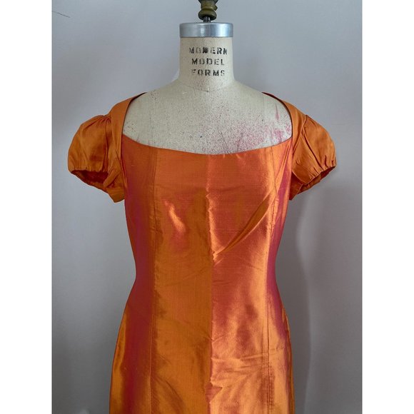 RARE Toronto Designer Silk Iridescent Y2K Dress - Picture 5 of 16